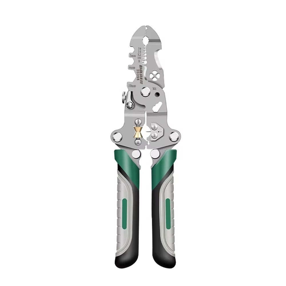 18 in 1 Foldable Wire Stripper with Pulley Design Multi-Function Electrician Tool for Wire Splitting Winding Crimping Cutting