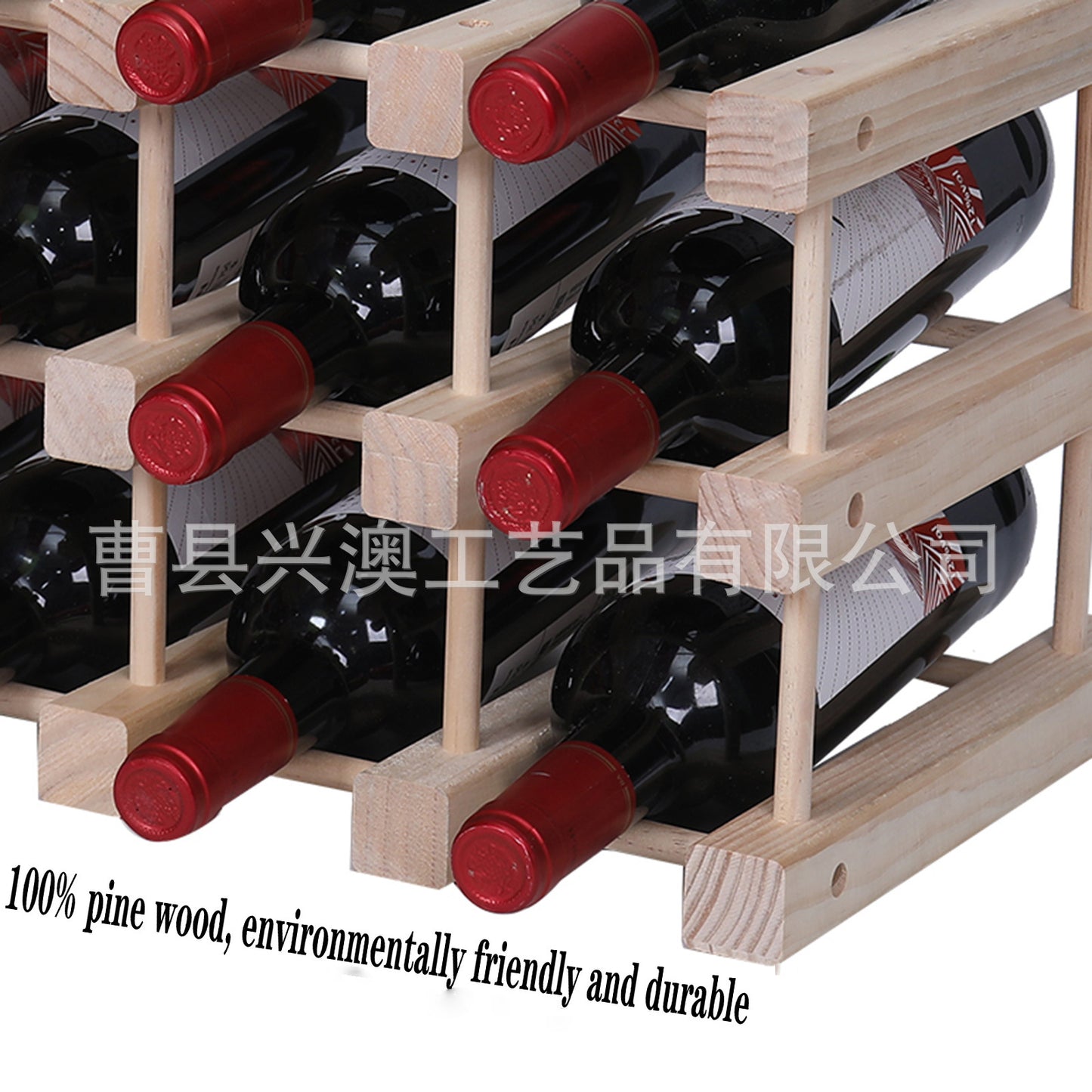 Simple Decorative Solid Wood Wine Rack DIY Wooden Wine Rack Assemblable Display Rack Multi-bottle Stacking Storage Rack