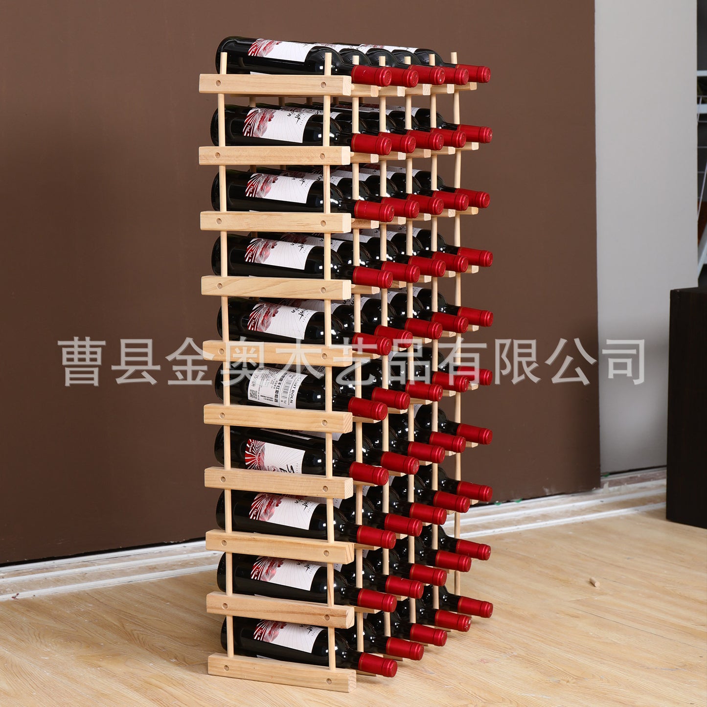 Simple Decorative Solid Wood Wine Rack DIY Wooden Wine Rack Assembly Display Rack Multi-bottle Storage Rack Display Rack