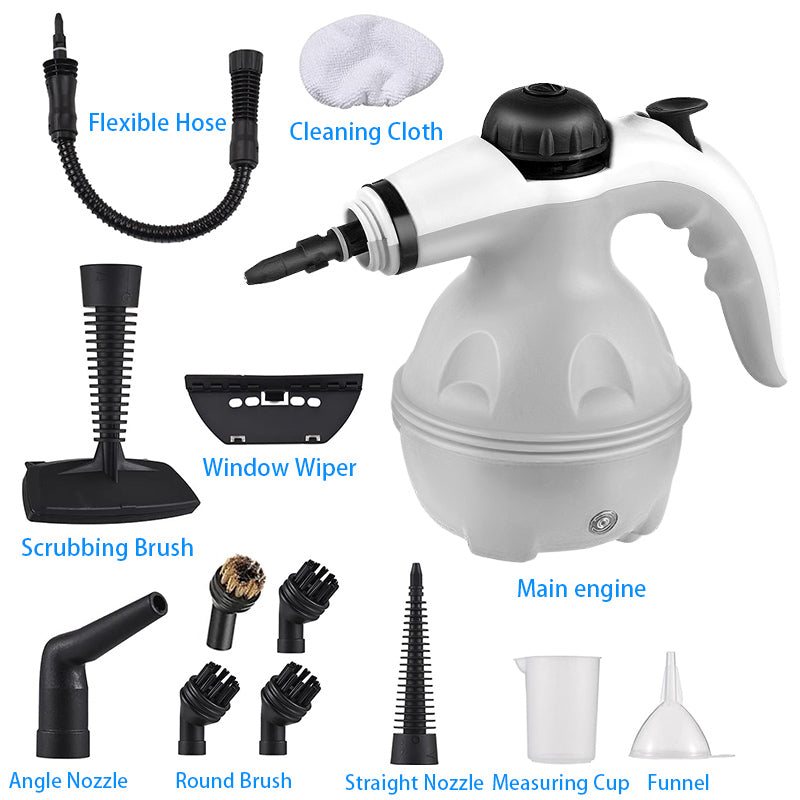 Grenade Steam Cleaner, Pressurized Handheld Cleaner for Household Use, Equipped with 12 Accessories, for Multiple Surfaces and a Powerful Home Steam Machine for Cleaning in Various Scenarios.
