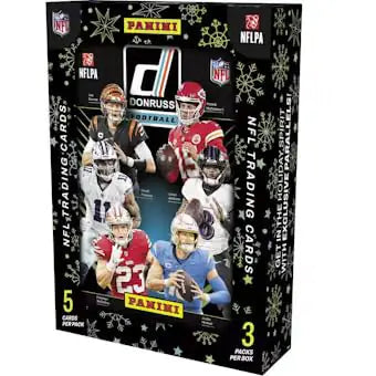 2024 Panini Donruss Football Holiday Winter Tin (15 Cards/Box) Look for Daniels Maye Nix Rookies!