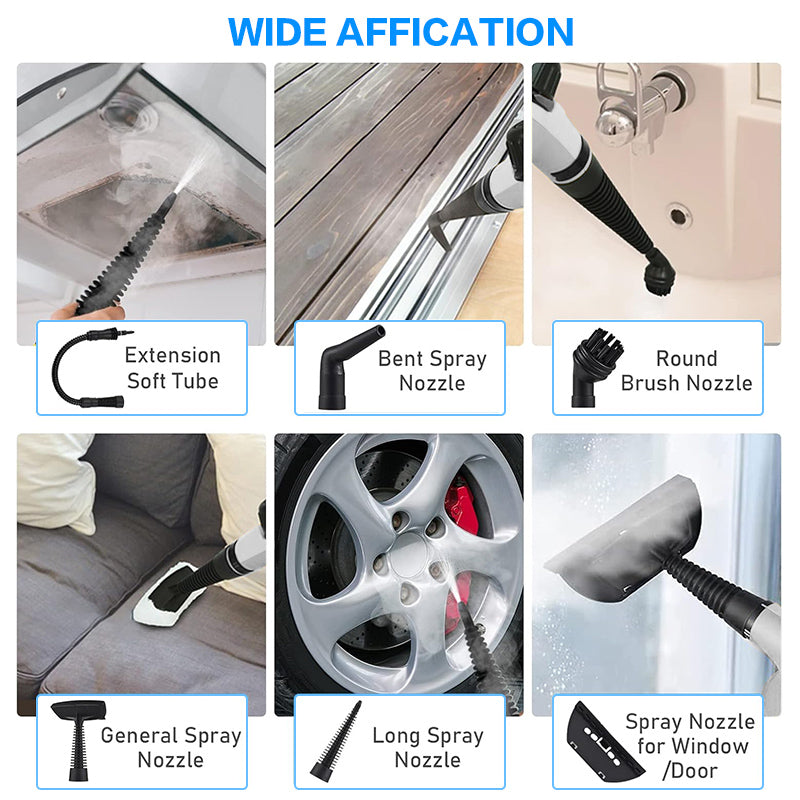 Grenade Steam Cleaner, Pressurized Handheld Cleaner for Household Use, Equipped with 12 Accessories, for Multiple Surfaces and a Powerful Home Steam Machine for Cleaning in Various Scenarios.
