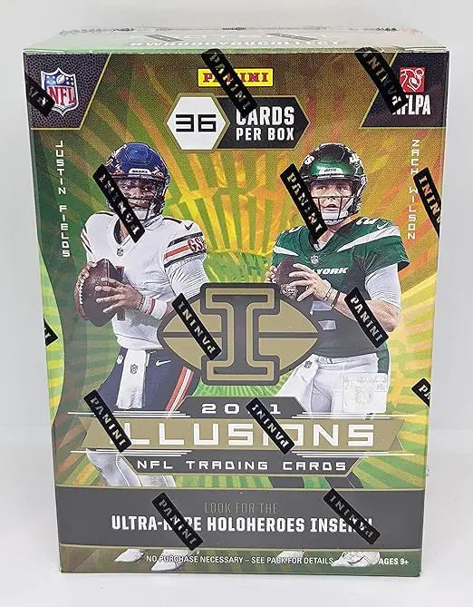 2021 Panini Illusions Football Blaster Box (36 Cards/Box) Look for Holo Heroes Inserts!
